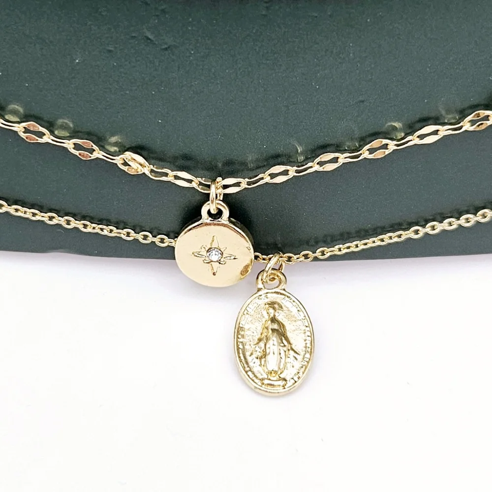 3/$15 Wild Fable 5-Necklace Set Star Saint Fashion Jewelry - Picture 2 of 2